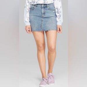 wild fable, Frayed Hem Jean Skirt, Size 00